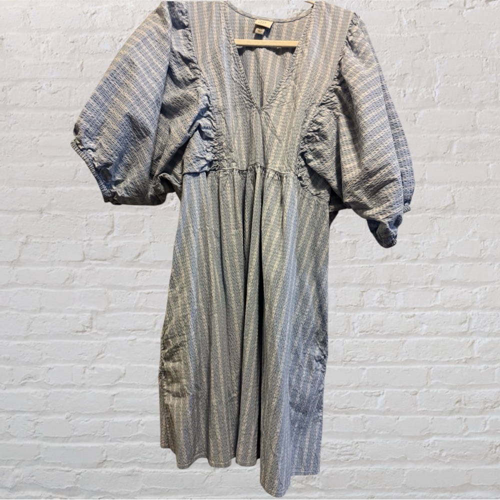 A New Day Light Blue Textured Dress
